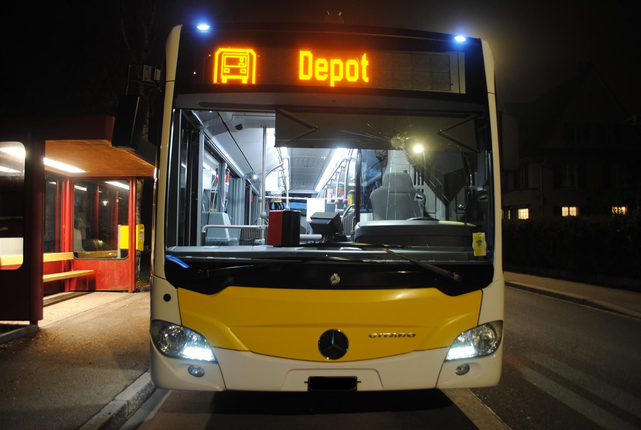 Le bus des transports publics de Schaffhouse a été endommagé.