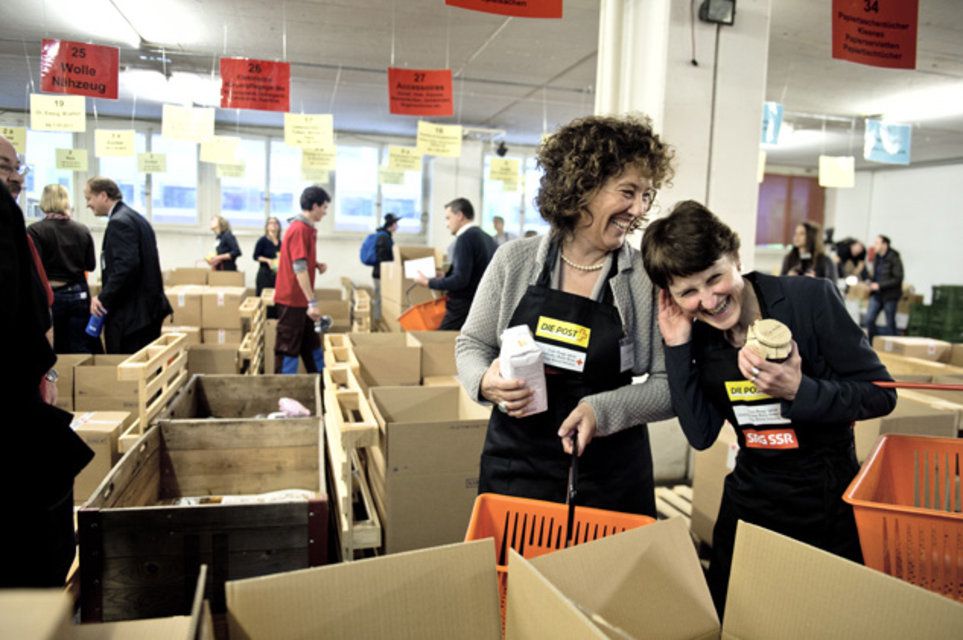 Hatten sichtlich Spass: Regierungsrätin Barbara Egger (links) und Gemeinderätin Franziska Teuscher.