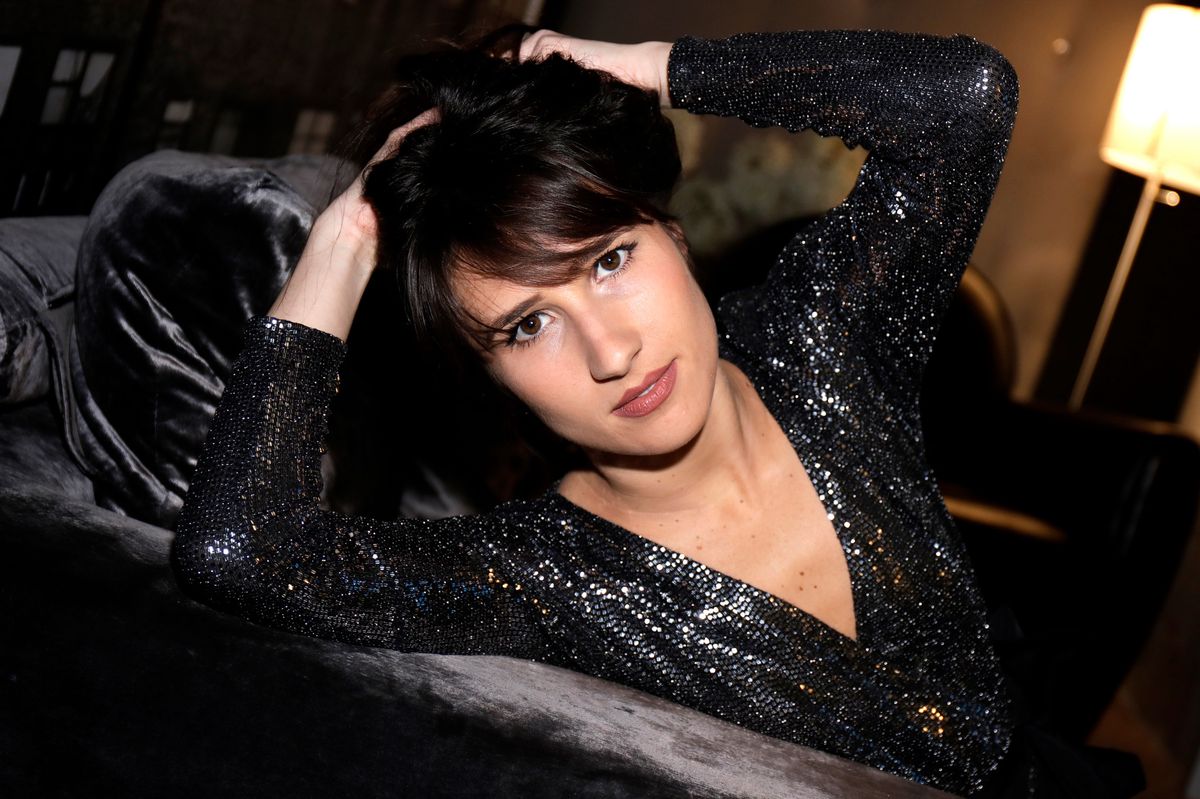 PARIS, FRANCE - 12/18/2019: Actress, humorist and youtuber, Marie S'infiltre ( Marie Benoliel ) poses during a portrait session in Paris, France on 12/18/2019. (Photo by Eric Fougere/Corbis via Getty Images)