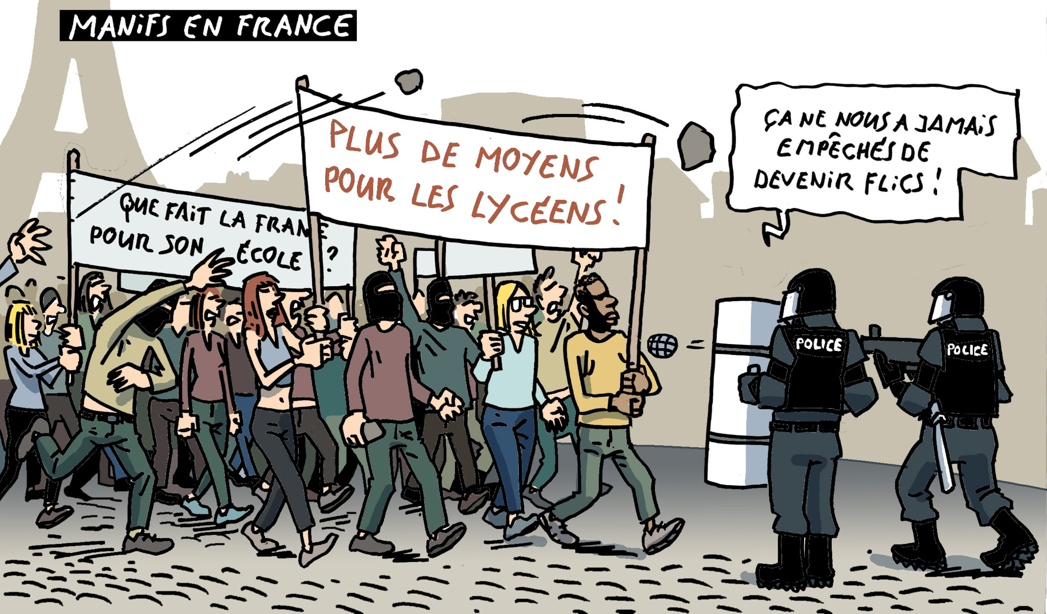 Dessin du 10 octobre: Manifs en France