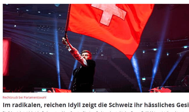 Mit dieser Schlagzeile berichtet der «Focus» über das Schweizer Wahlergebnis.