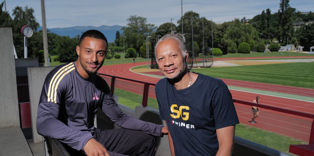 L’athlète genevois Timothé Mumenthaler et son coach Kevin Widmer.