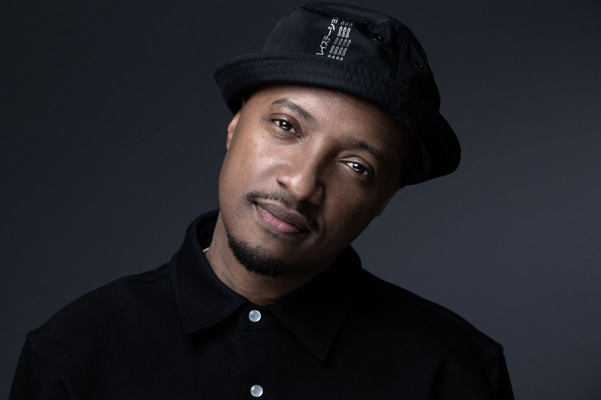 (FILES) French musician and singer Soprano poses during a photo session at the 5th edition of the Cannes International Series Festival (Canneseries) in Cannes, southern France, on April 1, 2022. While star singers, like Jean-Jacques Goldman, were on the front line against the FN party in the 1980s, their heirs are less heard at a time when the RN party dominates the polls for the legislative elections, exception made of some like November Ultra, Oli and Soprano. (Photo by JOEL SAGET / AFP)