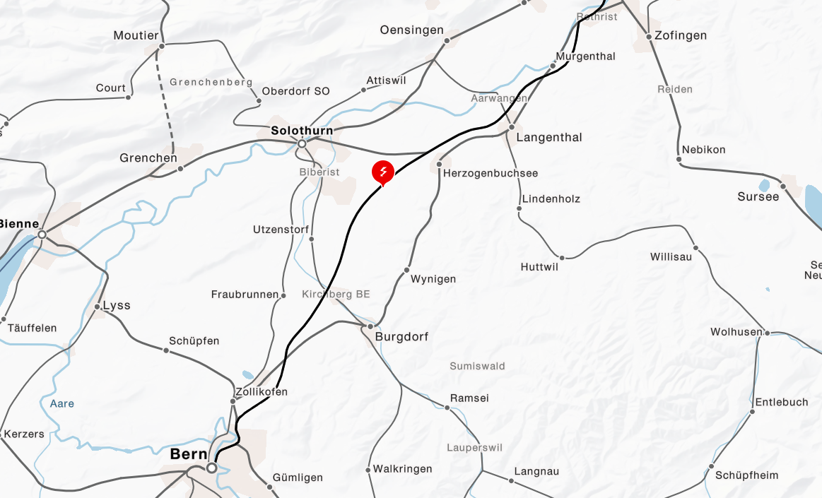 Zugverkehr eingeschränkt: Weichenstörung blockiert Bahn2000-Strecke zwischen Olten und Bern