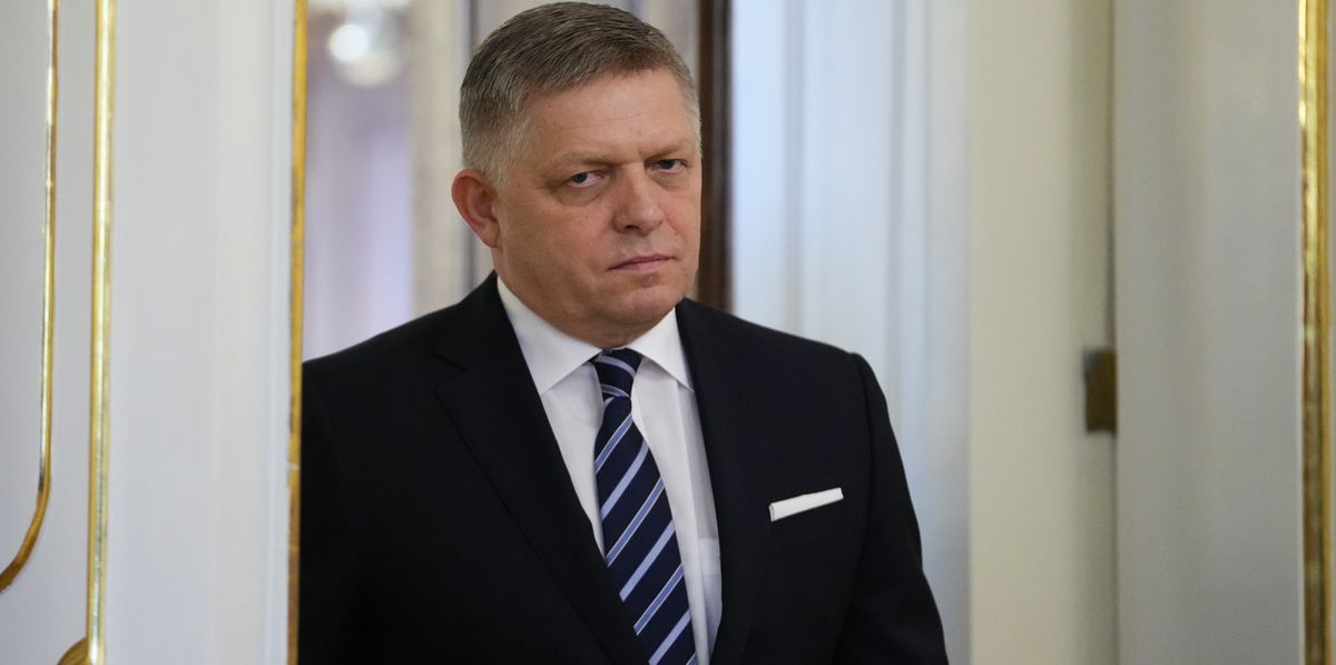 FILE - Newly appointed Slovakia's Prime Minister Robert Fico arrives for a swearing in ceremony at the Presidential Palace in Bratislava, Slovakia, Oct. 25, 2023. On Wednesday Dec. 6, 2023, Slovakia's new government, of populist Prime Minister Robert Fico, approved an amendment of the country's penal code to cancel the special prosecutor's office that deals with most serious crimes and corruption. The move has been been criticized by President Zuzana Caputova, the opposition and no-governmental organisation who say it will harm the rule of law in the country. (AP Photo/Petr David Josek, File)