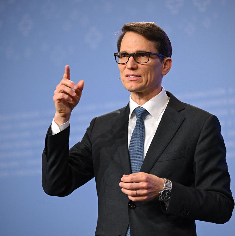 Martin Schlegel, président de la Banque nationale suisse, lors d’une conférence de presse à Berne sur les nouveaux billets suisses, le 30 octobre 2024, thème ’La Suisse et ses altitudes’.