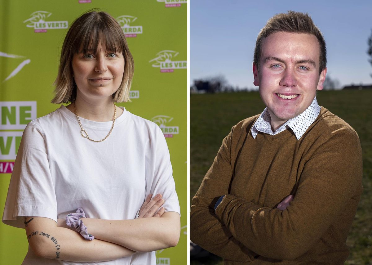 Margot Chauderna, Coprésidente Jeunes Verts et Maxime Meier, ancien président des Jeunes Libéraux-Radicaux Vaudois.
KEYSTONE et Patrick Martin