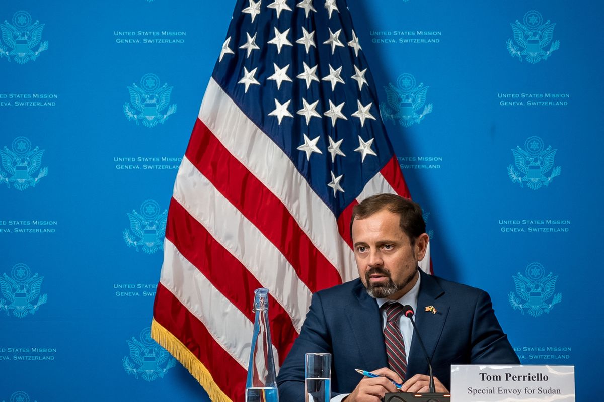 L’envoyé spécial des États-Unis Tom Perriello lors d’une conférence de presse à Genève, lundi 12 août. Il veut croire que «le temps de la paix est venu».