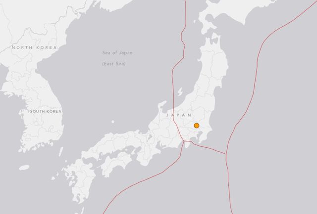 In Japan bebte wiedermal die Erde: Das Epizentrum liegt im Norden der Präfektur Saitama. (Screenshot: US-Erdbebenwarte USGS)