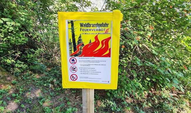 Innerhalb von 50 Metern zum Waldrand bleibt ein Feuerverbot bestehen.