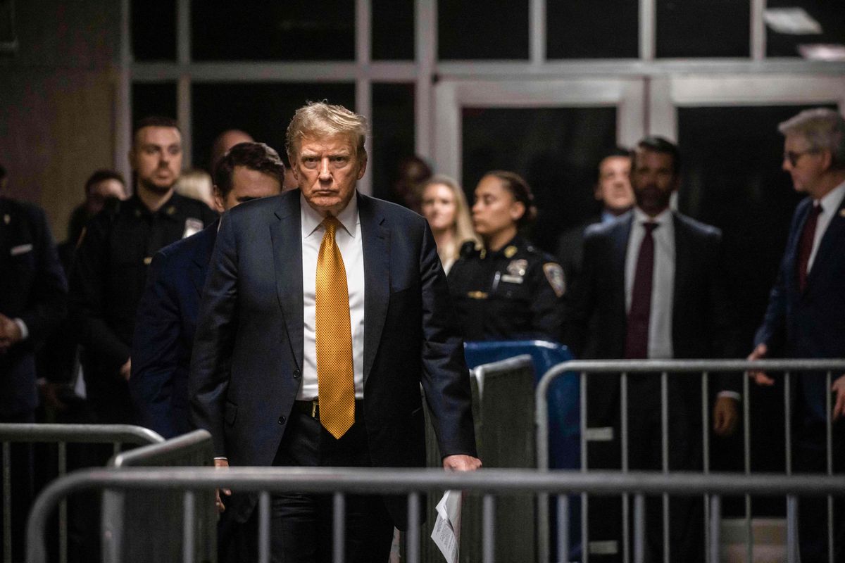 L’ancien président Donald Trump au dernier jour des auditions de son procès au Tribunal de Manhattan, le 21 mai 2024.