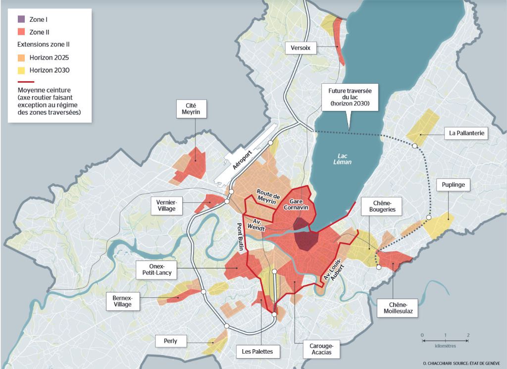 La future cartographie du trafic genevois est dessinée