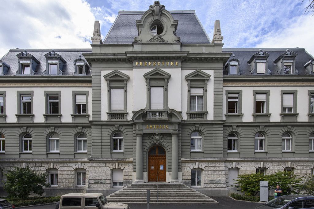 Le Tribunal regional du Jura bernois-Seeland est photographie ce jeudi 27 aout 2020, a Bienne. (KEYSTONE/Anthony Anex)