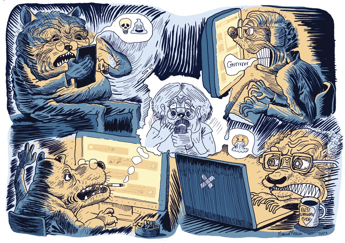 Certains facteurs cognitifs qui vont avec l’âge – l’impulsivité, le manque de réflexion, l’excès de confiance, le ressentiment – favorisent la radicalisation des trolls seniors.