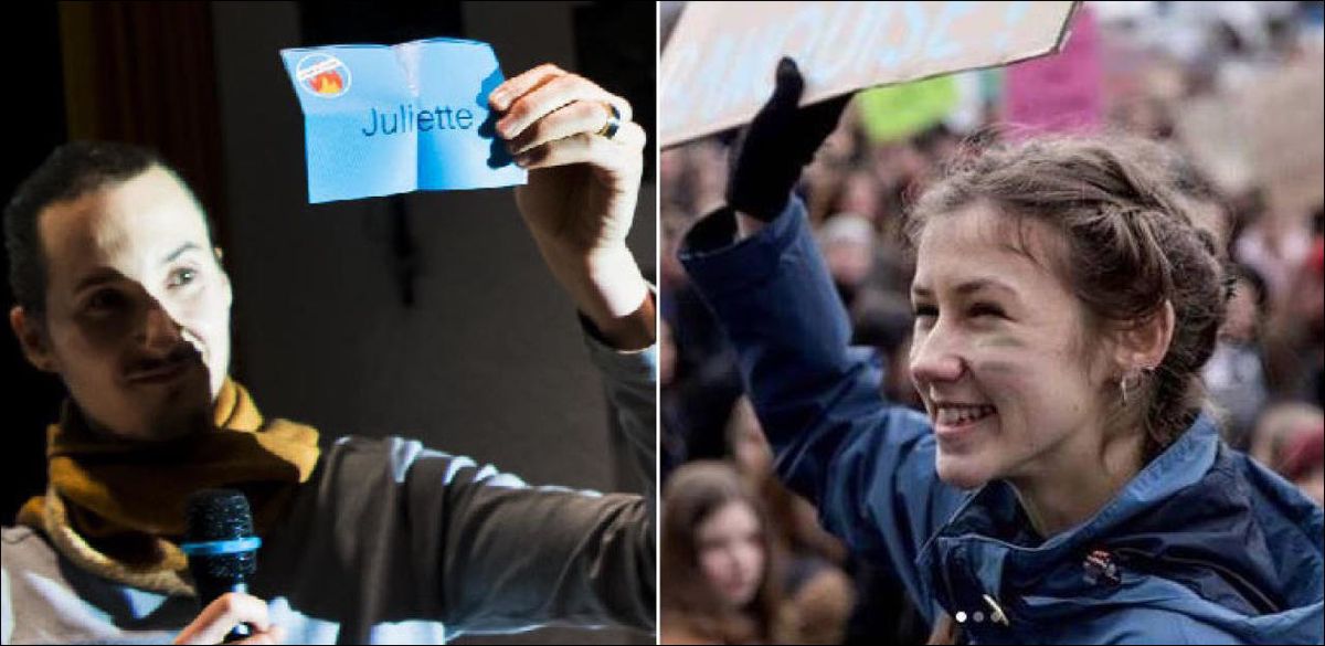 Le prénom de la candidate, tiré au sort récemment, peut désormais être collé sur un visage.