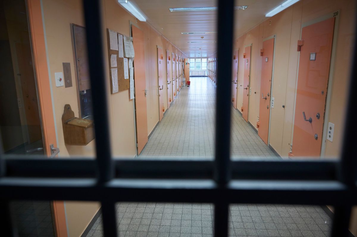 Orbe, le 27 janvier 2016. Visite des Etablissements penitentiaires de la plaine de l Orbe (EPO). Un des couloirs du Penitencier. Photo Yvain Genevay / Le Matin - UNIQUEMENT POUR LE MATIN SEMAINE (PAS DIMANCHE)