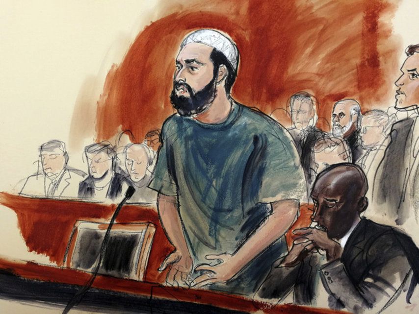 Ahmad Rahimi, l'Américain d'origine afghane inspiré par Ben Laden et jugé coupable d'attentats à la bombe en septembre 2016 à Manhattan, a été condamné à la prison à perpétuité. (Mardi 13 février 2018)