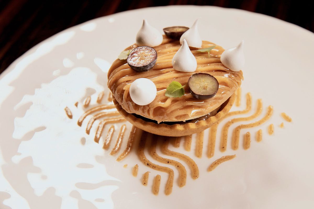 Genève le 30.11.2023, Quai Wilson 37, L'ATELIER ROBUCHON, le menu de Noel avec le chef Olivier Jean © Georges Cabrera