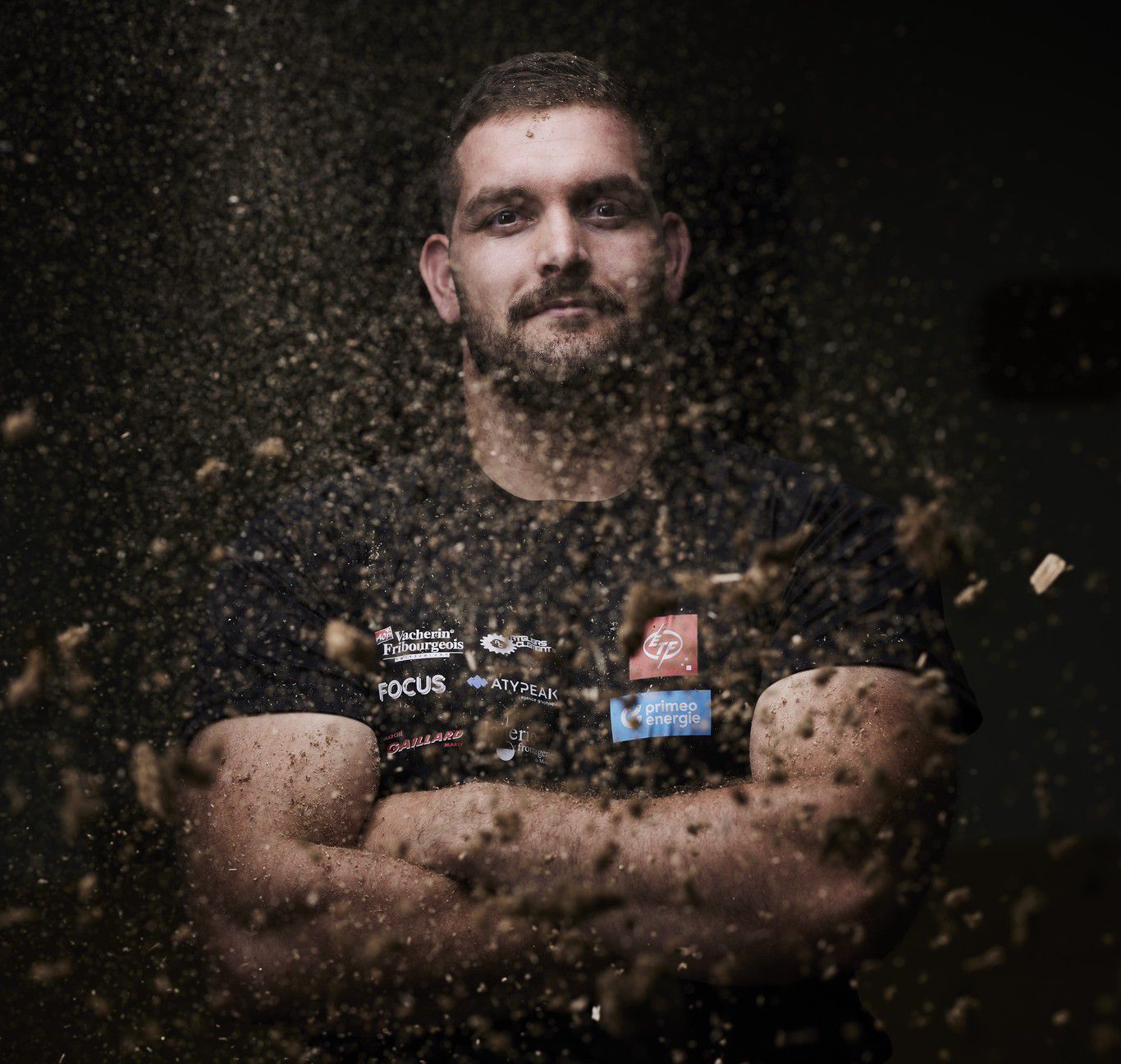 Sâles (FR), 15 juin 2022. Benjamin Gapany, lutteur à la culotte et vainqueur d’une première couronne à la fête fédérale de Zoug en 2019.