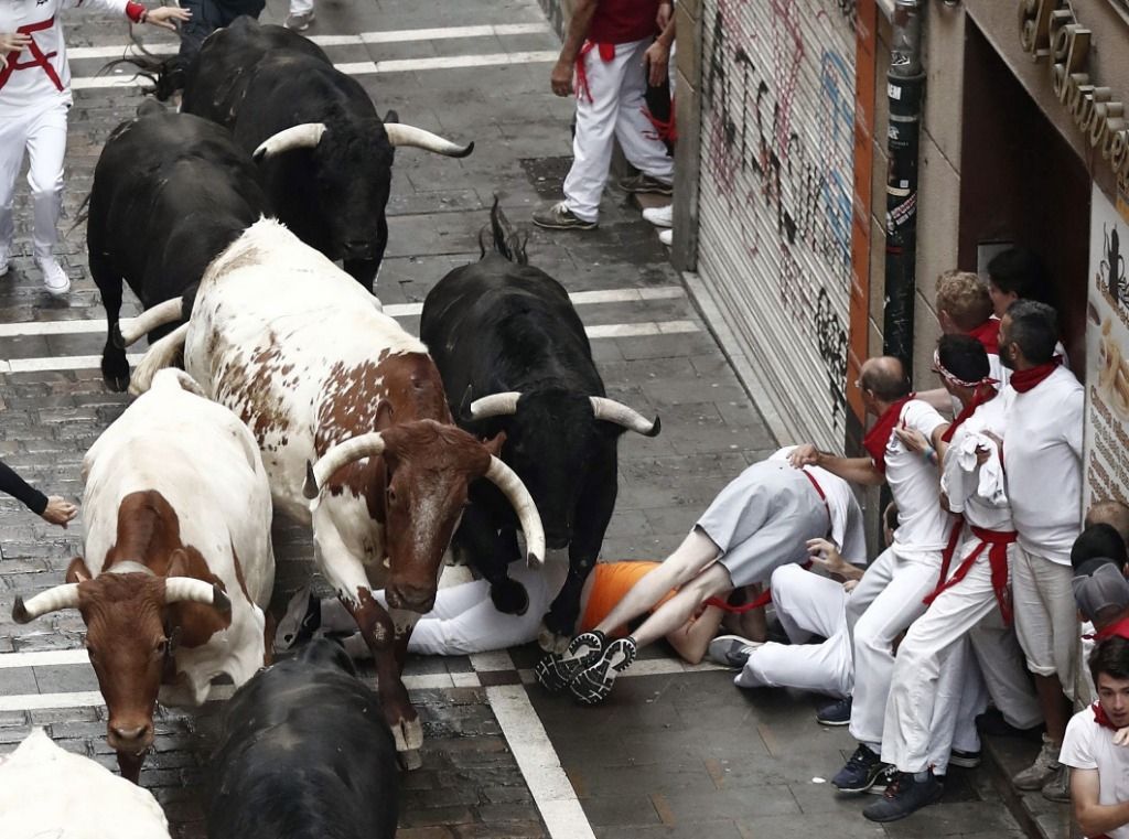 Deux Américains encornés à la San Fermin