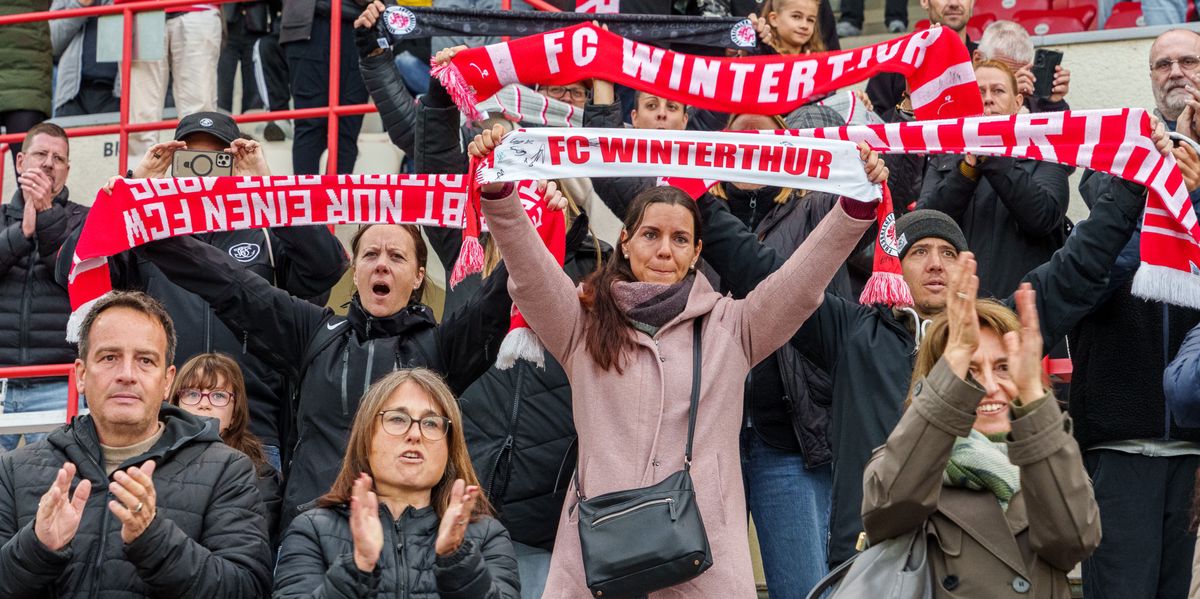 FC Winterthur Fans Display Posters for Theo and Loic at Schützenwiese