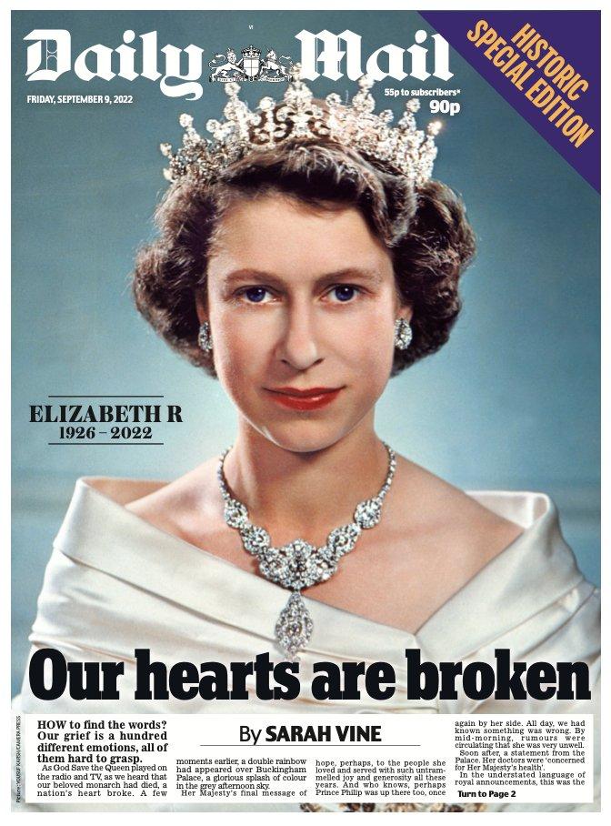 Britische Presse gedenkt der Queen: «Unsere Herzen sind gebrochen ...