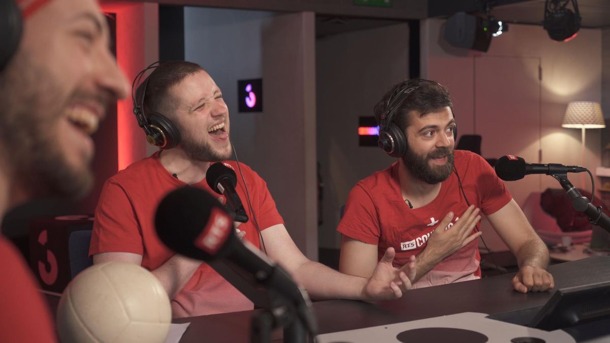 Blaise Bersinger, Fantin Moreno et Charles Nouveau, chroniqueurs de «Footaises». 