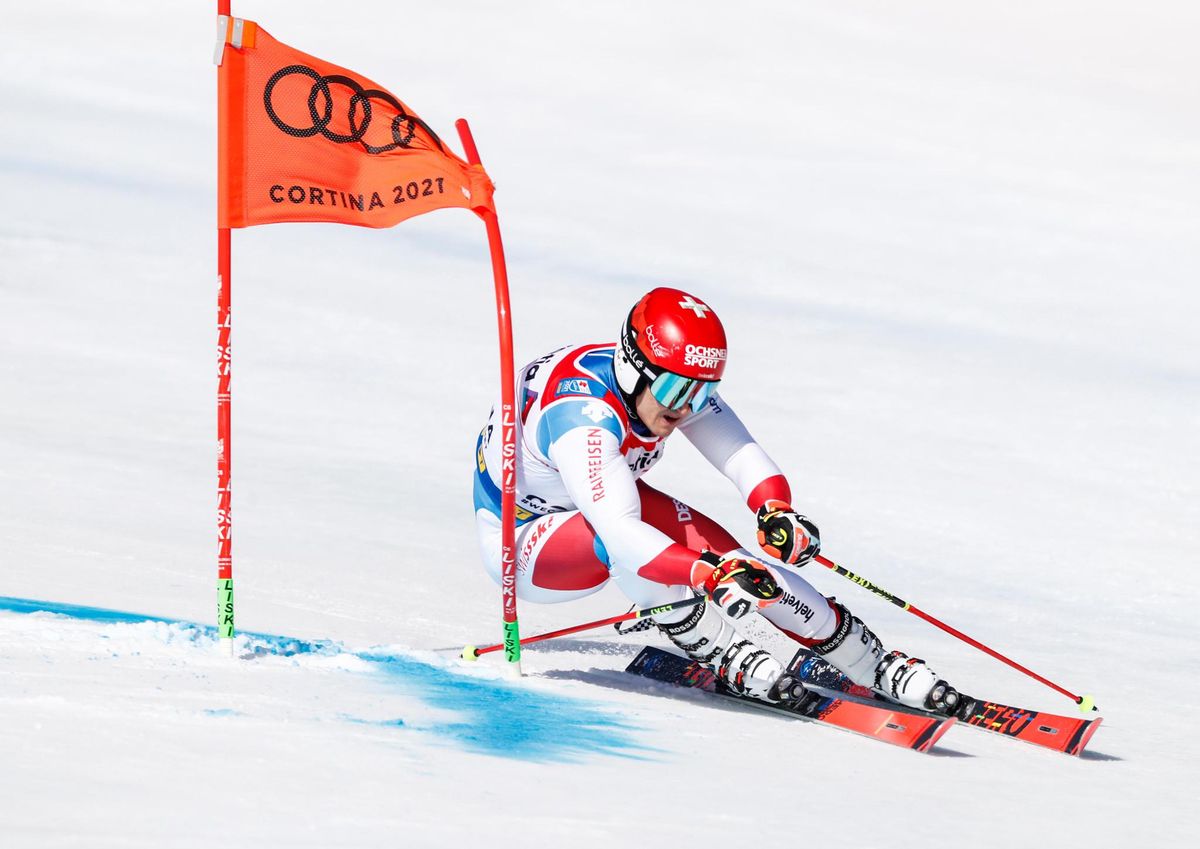 14.02.2021; Cortina d'Ampezzo; Ski Alpin - WM Cortina d'Ampezzo 2021 - Abfahrt Maenner; Marco Odermatt (SUI) im Ziel(Sven Thomann/Blick/freshfocus) --------------------------------------------------------------------- ACHTUNG REDAKTIONEN: KEINE ABONNEMENTS, ES GELTEN DIE PREISEMPFEHLUNGEN DES SAB - MANDATORY CREDIT, EDITORIAL USE ONLY, NO SALES, NO ARCHIVES ---------------------------------------------------------------------