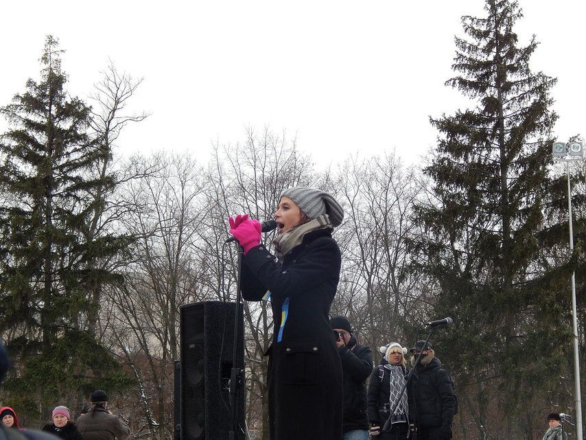 Engagiert sich für die neue ukrainische Regierung: Künstlerin Karpa.