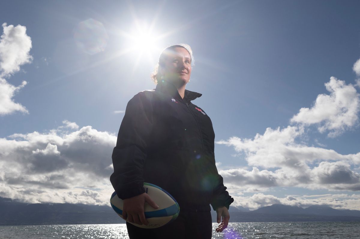 Lausanne, le 3 novembre 2023. Aurélie Lemouzy, présidente de la fédération de rugby. (24heures/Odile Meylan). 
