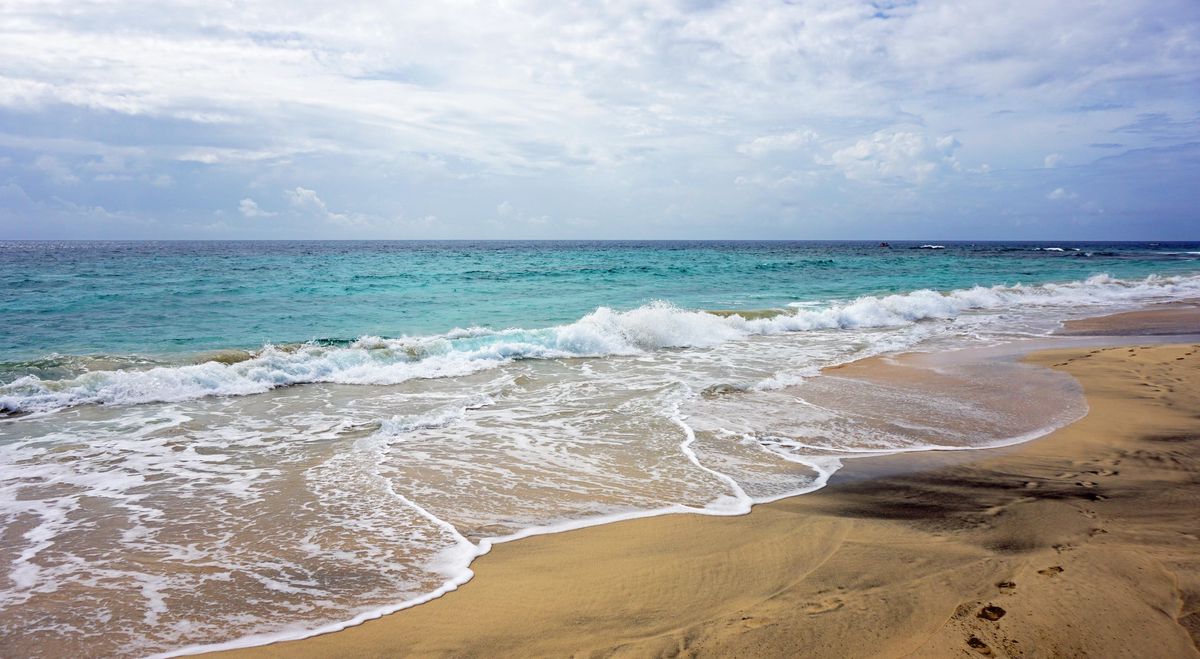 natural and lonely beach on cape verden